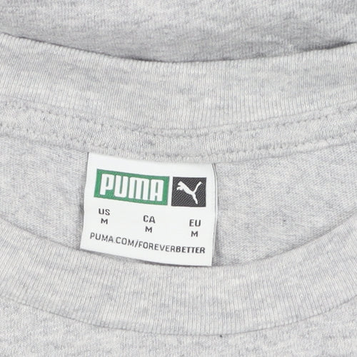 Puma Men's Grey Short Sleeve T-Shirt M