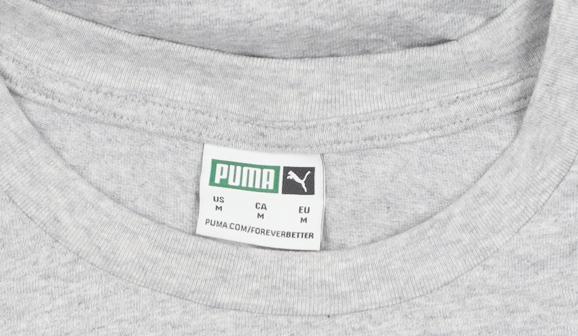 Puma Men's Grey Short Sleeve T-Shirt M