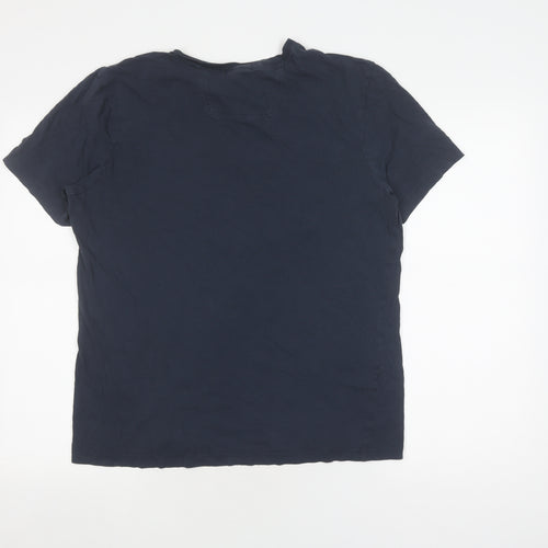 Hugo Boss Men's Blue Graphic T-Shirt, Medium