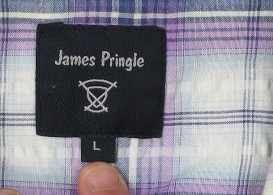 James Pringle Men's Multicolour Plaid Shirt L