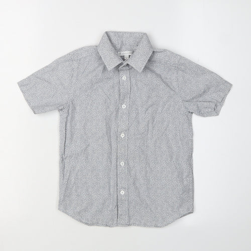 RJR.John Rocha Boys Grey Geometric Button-Up Shirt Age 6