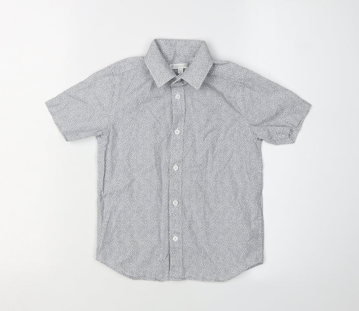RJR.John Rocha Boys Grey Geometric Button-Up Shirt Age 6