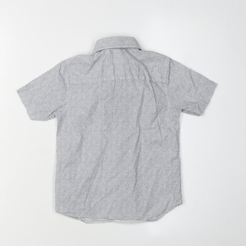 RJR.John Rocha Boys Grey Geometric Button-Up Shirt Age 6