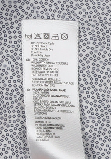 RJR.John Rocha Boys Grey Geometric Button-Up Shirt Age 6