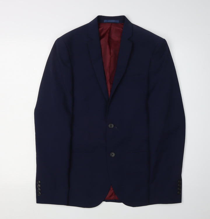 River Island Men's Blue Blazer Size 36R, Formal Jacket