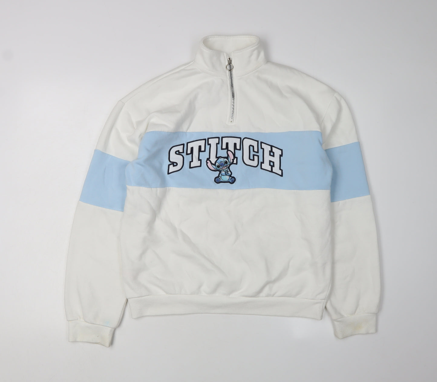 Disney Girls White Stitch Pullover Sweatshirt, 14-15 Years