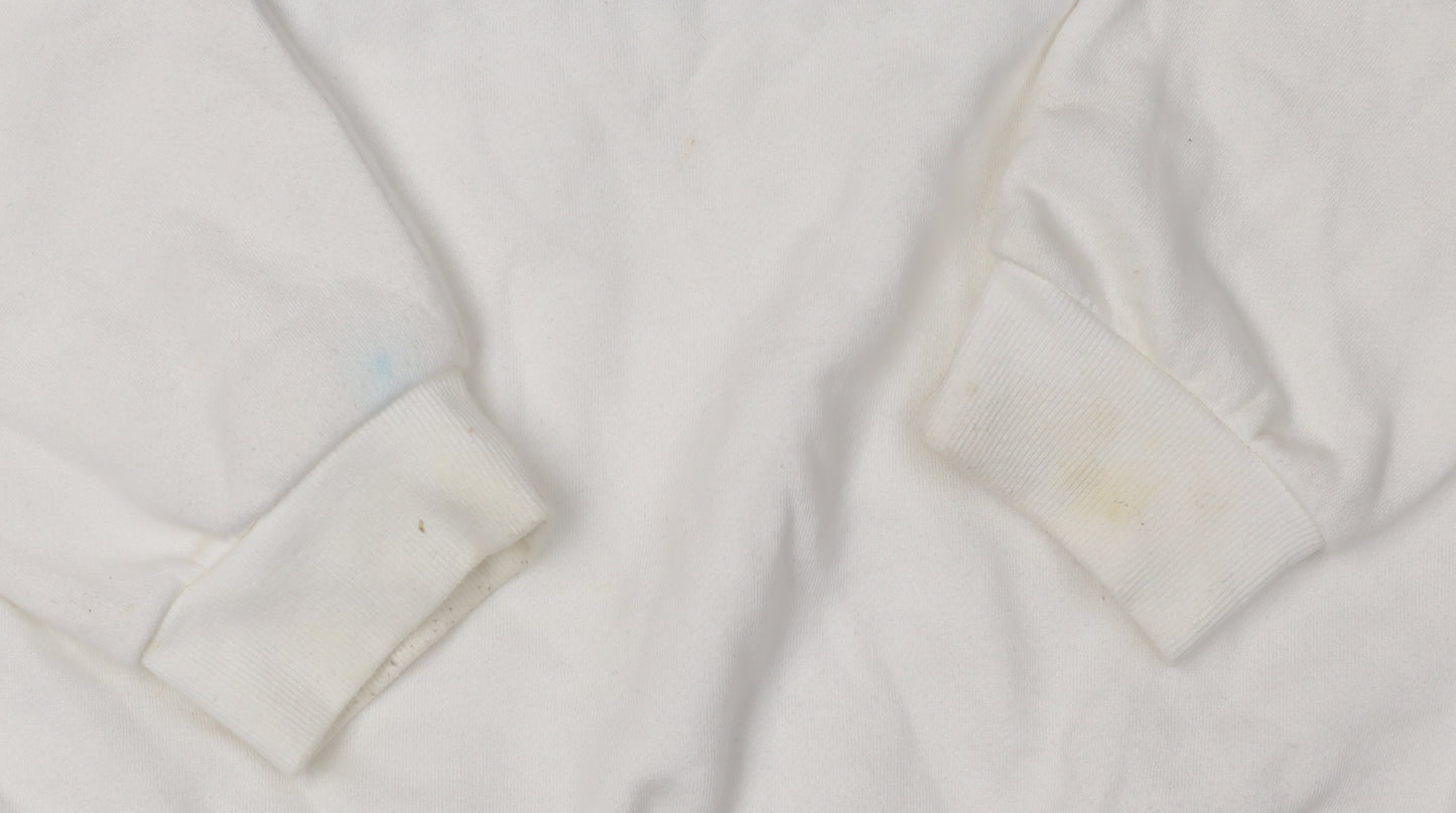 Disney Girls White Stitch Pullover Sweatshirt, 14-15 Years