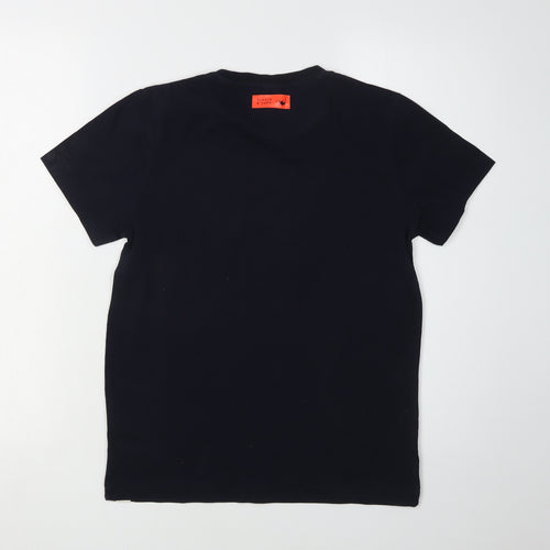 Scotch & Soda Unisex Kids Black Graphic T-Shirt Size 12