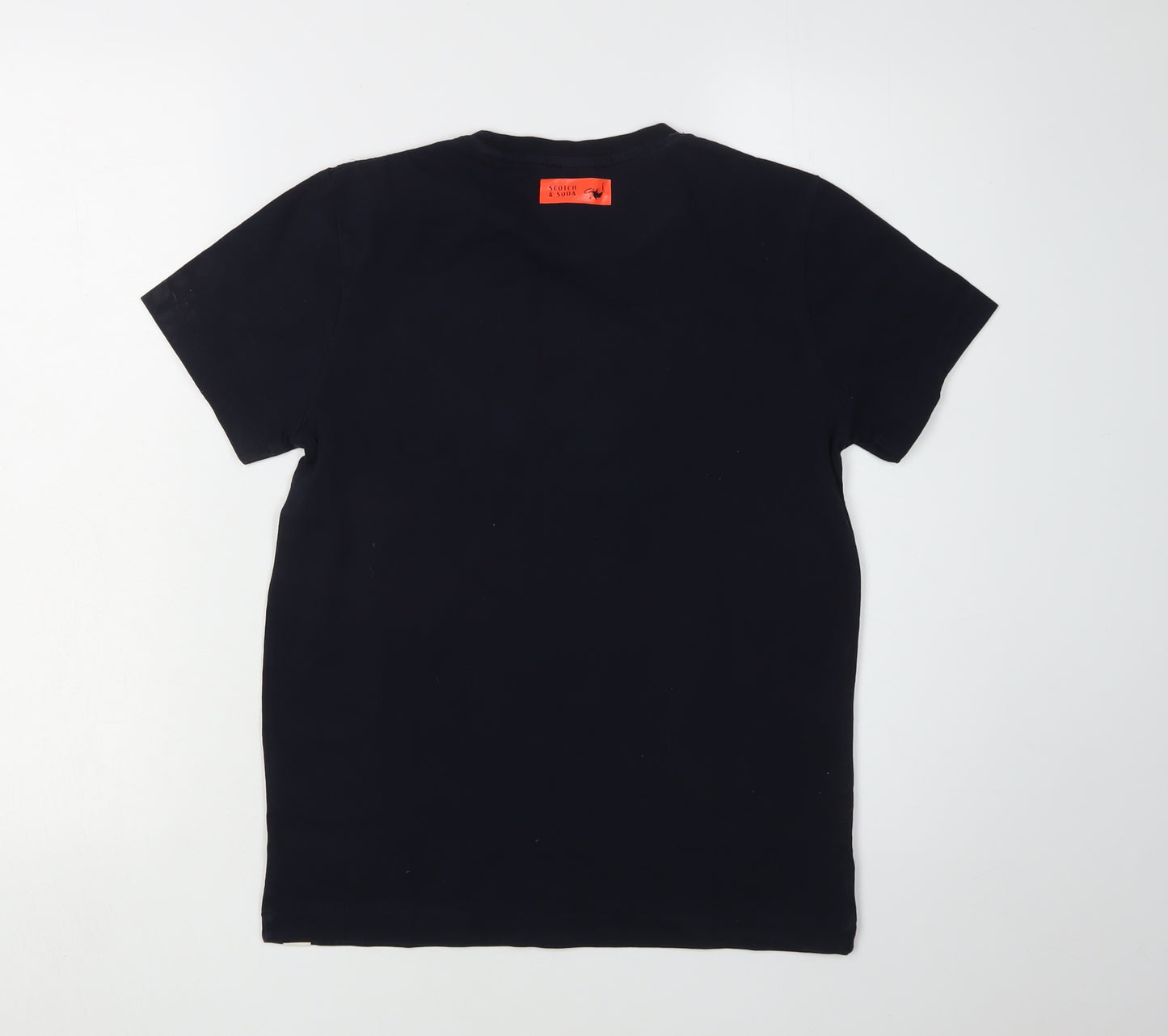 Scotch & Soda Unisex Kids Black Graphic T-Shirt Size 12