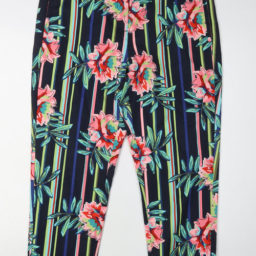 Marks and Spencer Women’s Floral Capri Trousers Multicoloured Size 14