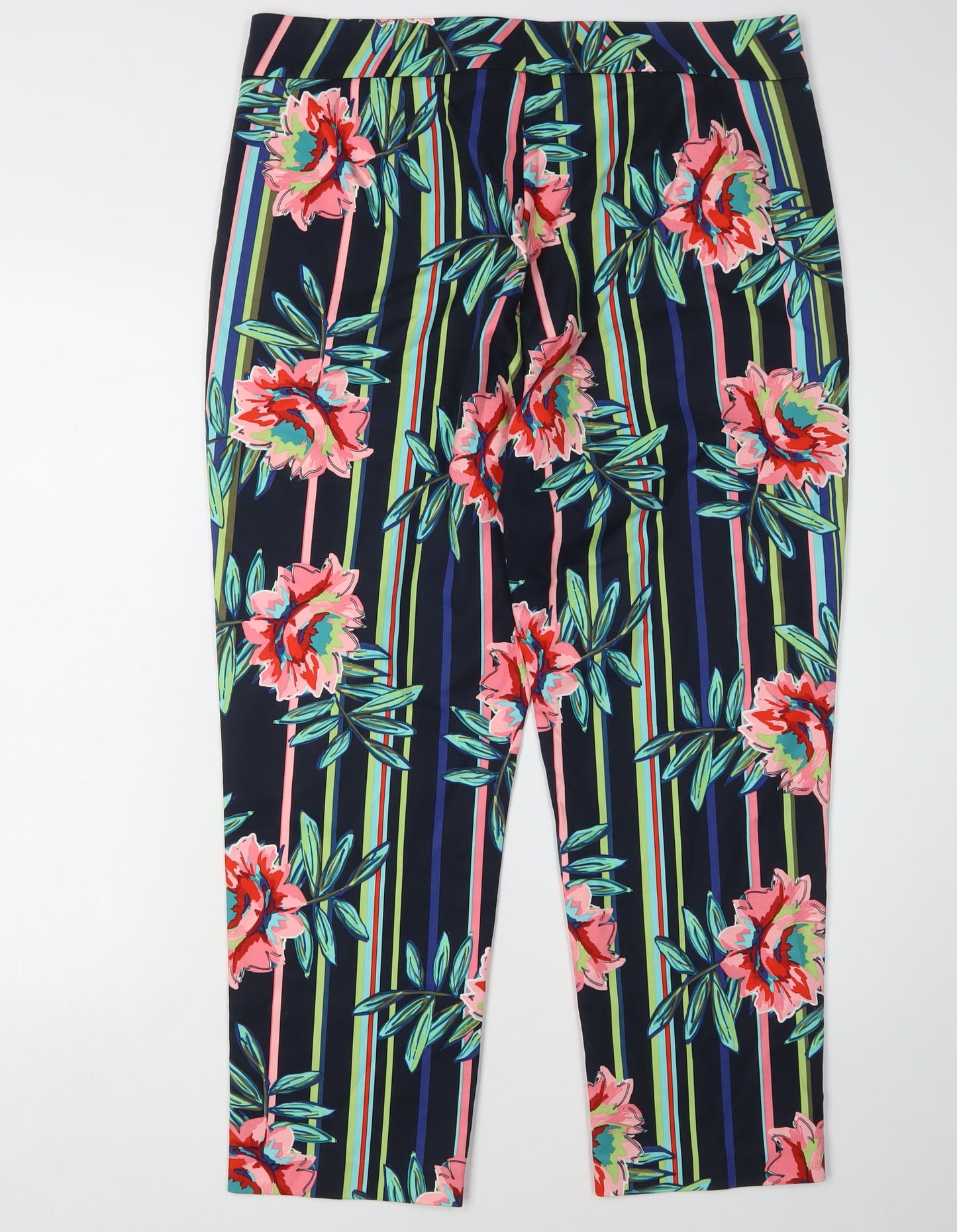 Marks and Spencer Women’s Floral Capri Trousers Multicoloured Size 14