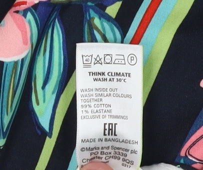 Marks and Spencer Women’s Floral Capri Trousers Multicoloured Size 14