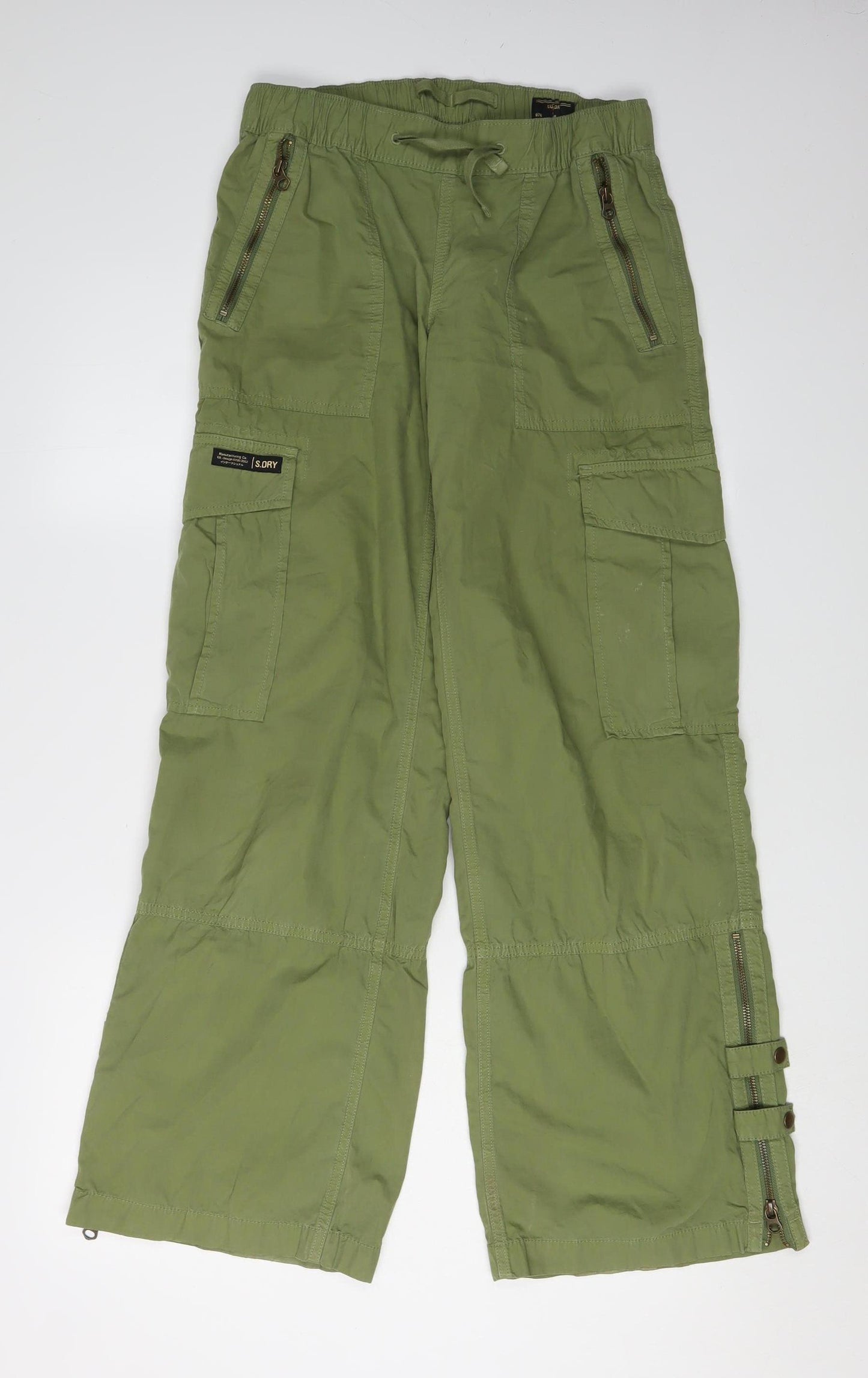 Superdry Women’s Green Cargo Trousers, Size 26