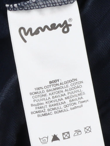 Money Men's Blue Joggers - Size S, Casual Cotton Comfort