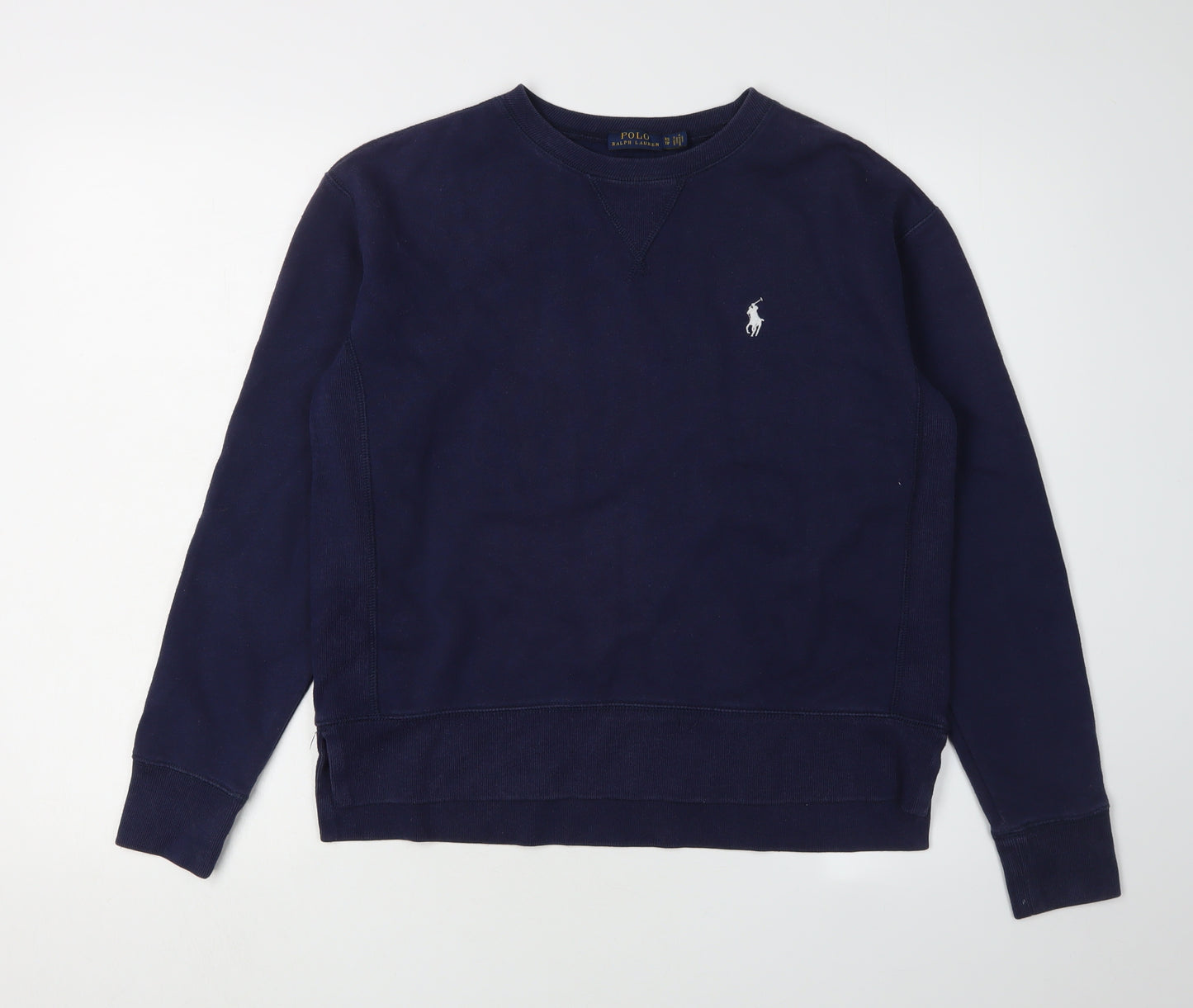 Ralph Lauren Blue Cotton Blend Unisex XS Pullover Sweatshirt