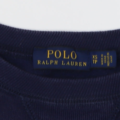 Ralph Lauren Blue Cotton Blend Unisex XS Pullover Sweatshirt