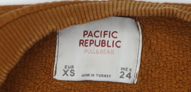 Women's Brown Pullover Sweatshirt XS - Casual College Style