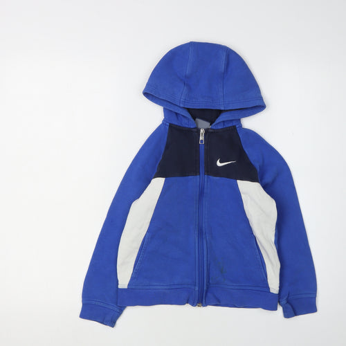 Nike Boys Blue Full Zip Hoodie 6-7 Years