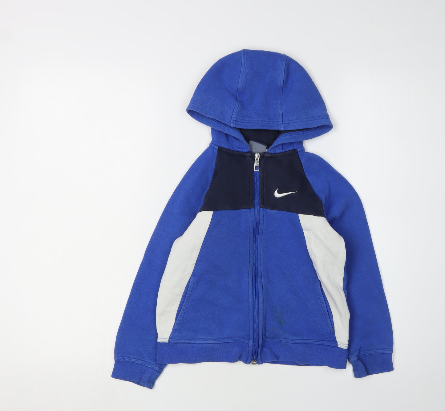 Nike Boys Blue Full Zip Hoodie 6-7 Years