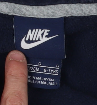 Nike Boys Blue Full Zip Hoodie 6-7 Years