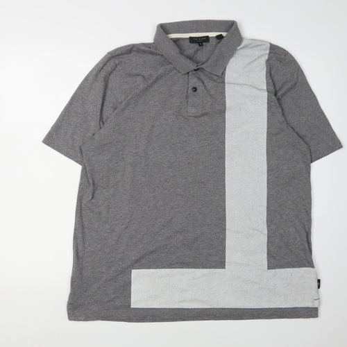 Ted Baker Men’s Grey Short Sleeve Polo - Size 5