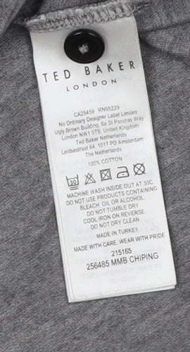 Ted Baker Men’s Grey Short Sleeve Polo - Size 5