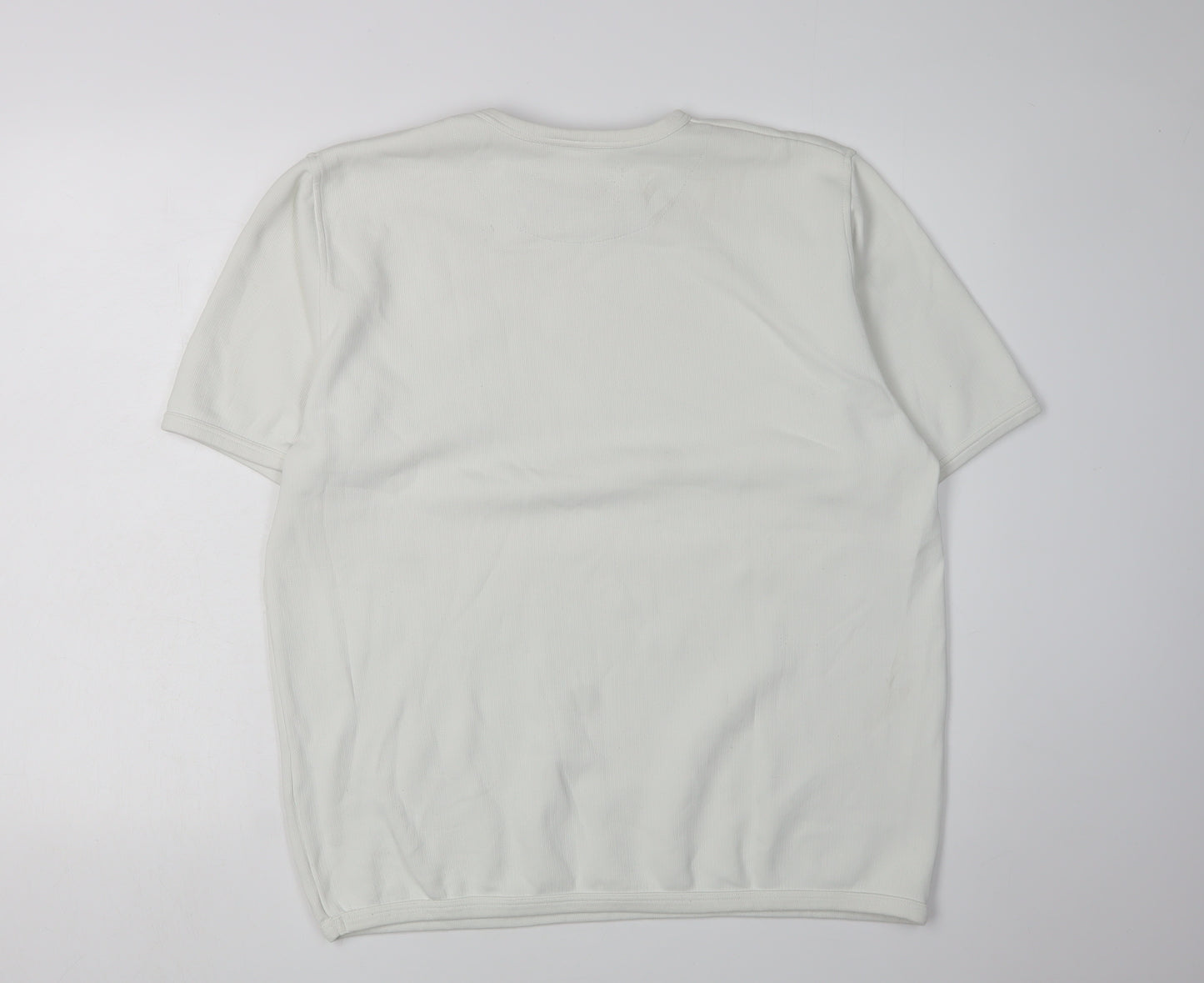 Sonneti Men's White V-Neck T-Shirt 3XL Nylon Short Sleeve