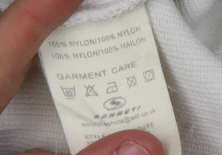 Sonneti Men's White V-Neck T-Shirt 3XL Nylon Short Sleeve