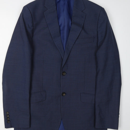 Marks and Spencer Men's Blue Suit Jacket Slim Fit 36R
