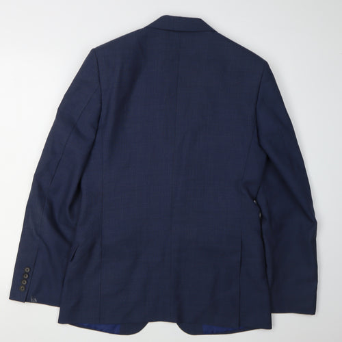 Marks and Spencer Men's Blue Suit Jacket Slim Fit 36R