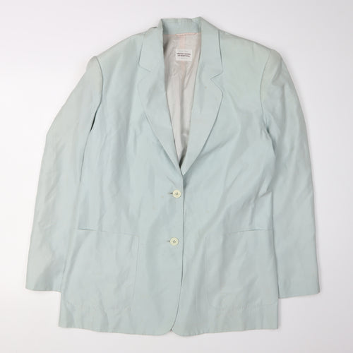 United Colors of Benetton Women’s Blue Silk Blazer Size 16