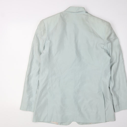 United Colors of Benetton Women’s Blue Silk Blazer Size 16