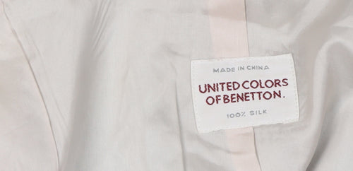 United Colors of Benetton Women’s Blue Silk Blazer Size 16