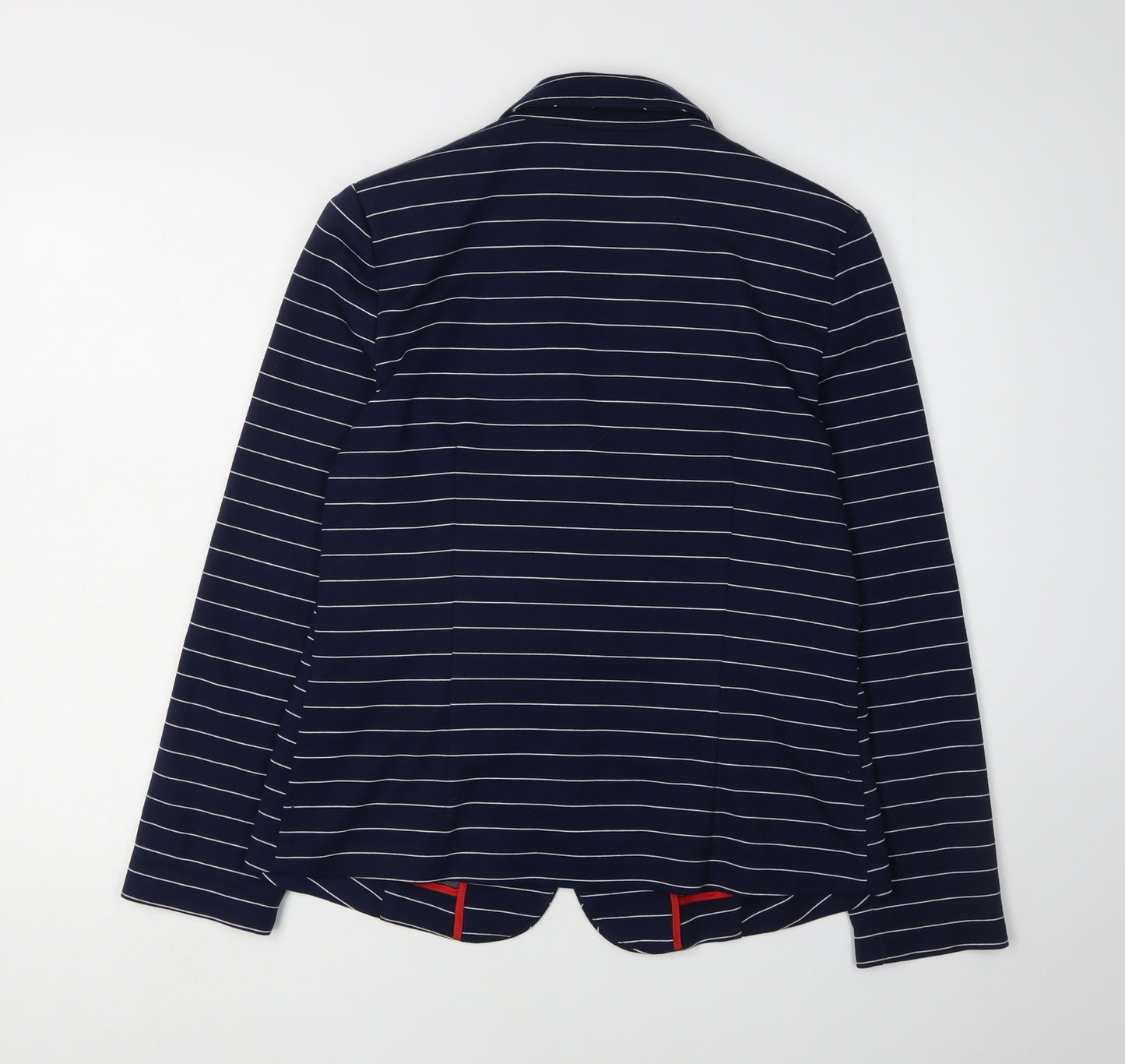Isle Women's Blue Striped Suit Jacket Size 12