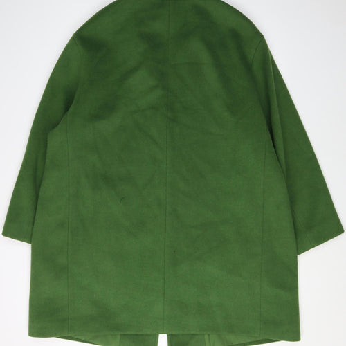 Marks and Spencer Women's Green Wool Overcoat Size 20