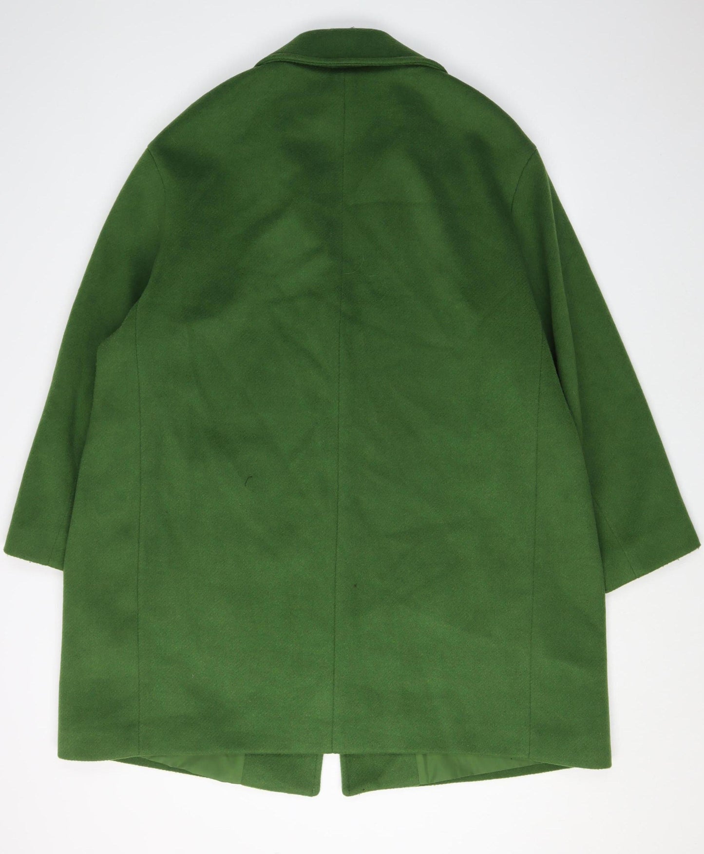 Marks and Spencer Women's Green Wool Overcoat Size 20