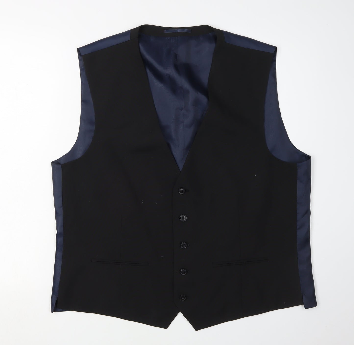 Next Men's Black Regular Fit Suit Waistcoat Size 46