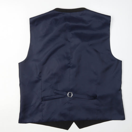 Next Men's Black Regular Fit Suit Waistcoat Size 46