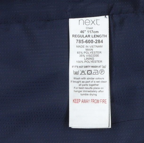 Next Men's Black Regular Fit Suit Waistcoat Size 46