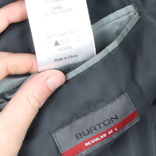 Burton Men's Black Suit Jacket - 40L