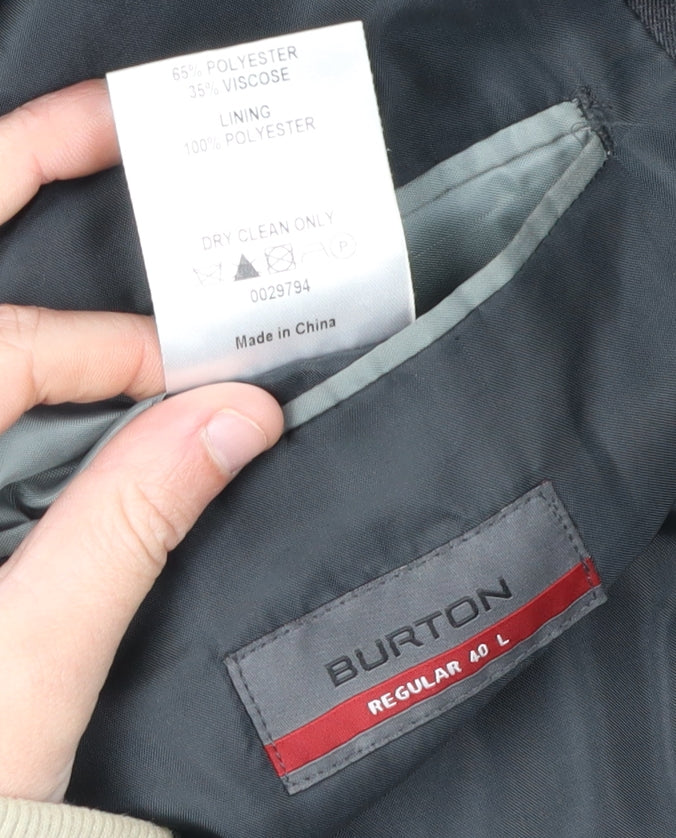 Burton Men's Black Suit Jacket - 40L