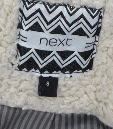 Next Women's Black Parka Jacket Size 8 with Hood