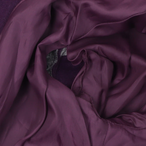 Monsoon Women's Purple Wool Pea Coat Size 16