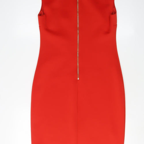 Ted Baker Women's Red Sheath Dress Size 10
