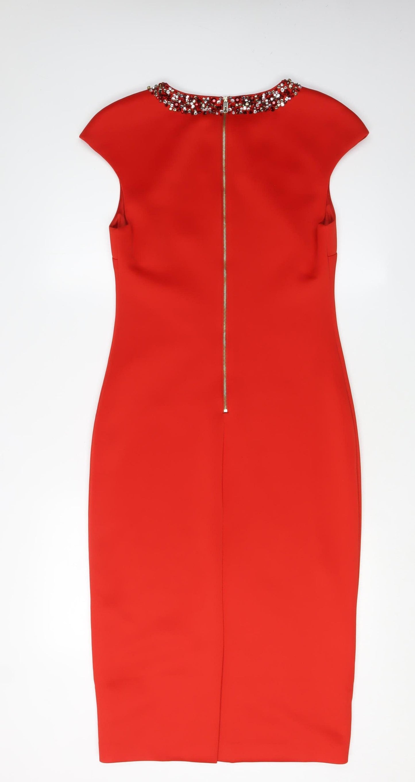 Ted Baker Women's Red Sheath Dress Size 10