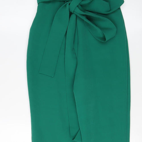 ASOS Women's Green Jumpsuit Size 4 Belted Sleeveless Party