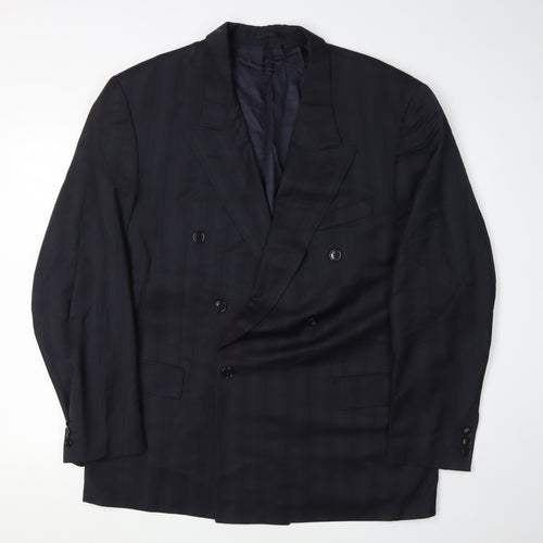 Hugo Boss Men's Black Double-Breasted Blazer 44R