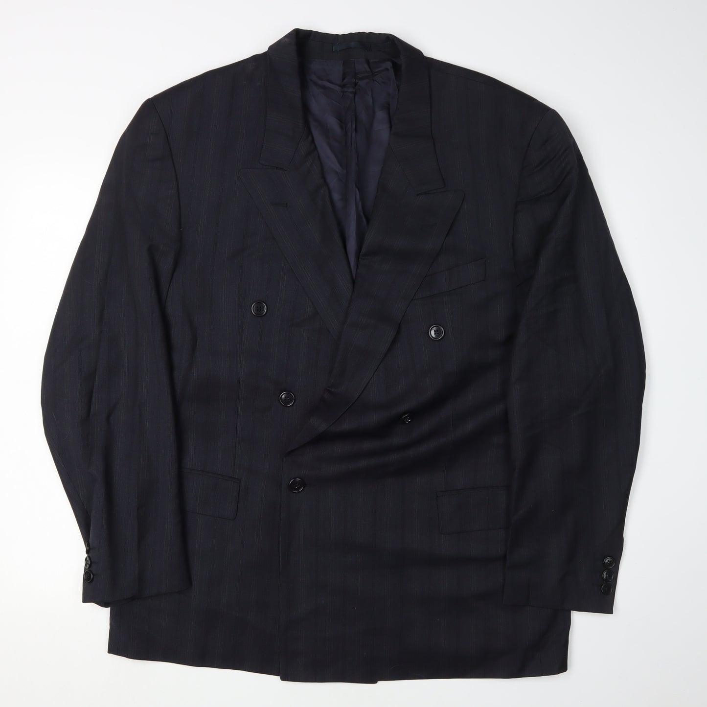 Hugo Boss Men's Black Double-Breasted Blazer 44R