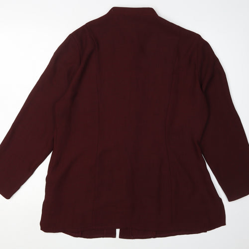PS Richards Women's Red Button-Up Size 16 Top