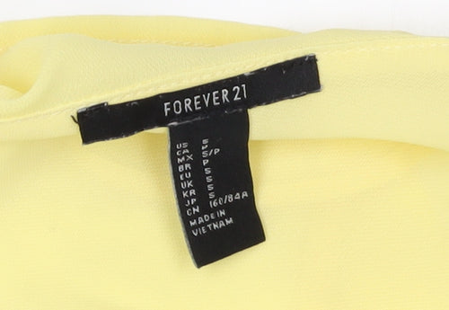 Forever 21 Women's Yellow Camisole Chiffon Tank Top S